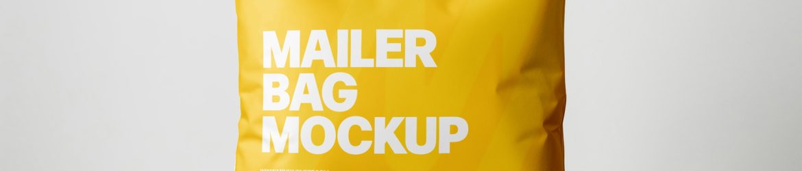 Free Square Paper Mailer Bag Mockup Holding By Hand