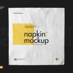 Free Square Paper Napkin Mockup