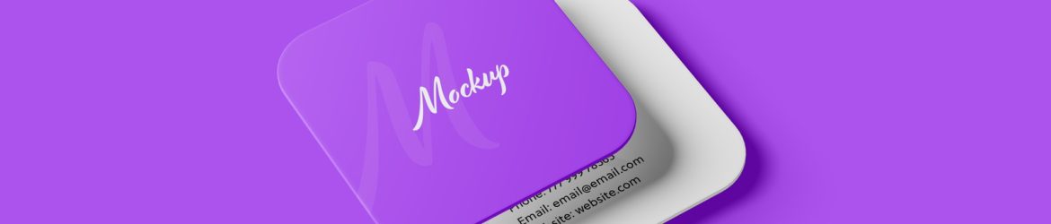 Free Square Rounded Corner Business Card Mockup Free Square Rounded Corner Business Card Mockup