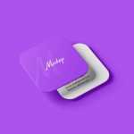 Free Square Rounded Corner Business Card Mockup