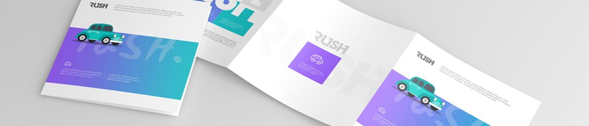 Free Square Trifold Brochure Mockup