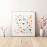 Free Square Wall Frame Mockup