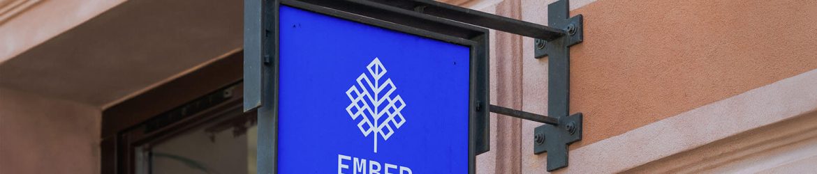 Free Square Wall Mounted Shop Sign Mockup PSD