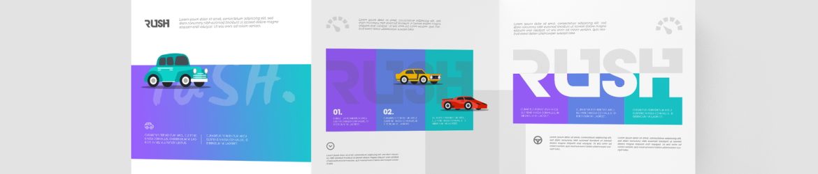 Free Square Z-Fold Brochure Mockup