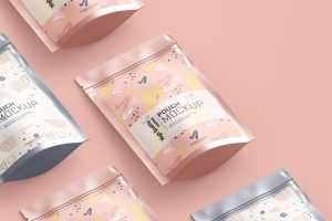 Free Stand Up Pouch Mockup