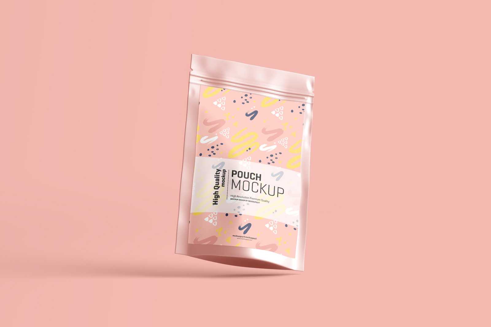 Free Stand Up Pouch PSD Mockup