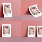 Free Standing A6 Flyer Mockup PSD 4 set