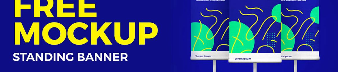 Free Standing Banner Mockup - Free MOckups PSD | PsFiles Free Standing Banner Mockup - Free MOckups PSD | PsFiles