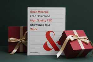 Free Standing Front Book Mockup