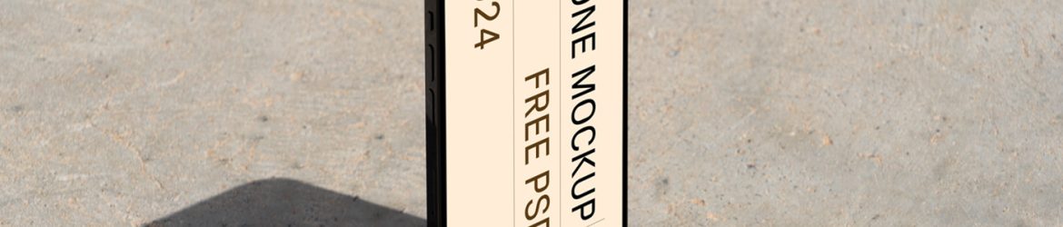 Free Standing iPhone Pro Mockup
