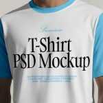 Free Standing Men Wearing T-Shirt PSD Mockup