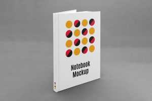Free Standing Open HardCover Book Mockup PSD