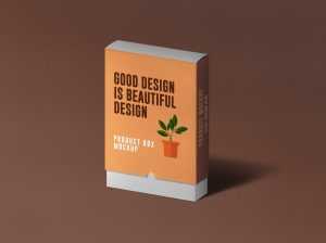 Free Standing Slide Package Box Mockup