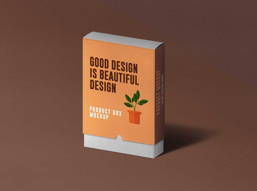 Free Standing Slide Package Box Mockup