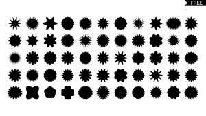 Free Starburst Shapes Photoshop Download – Promo Labels, Price Stickers & Sunburst Badges (.CHS File)