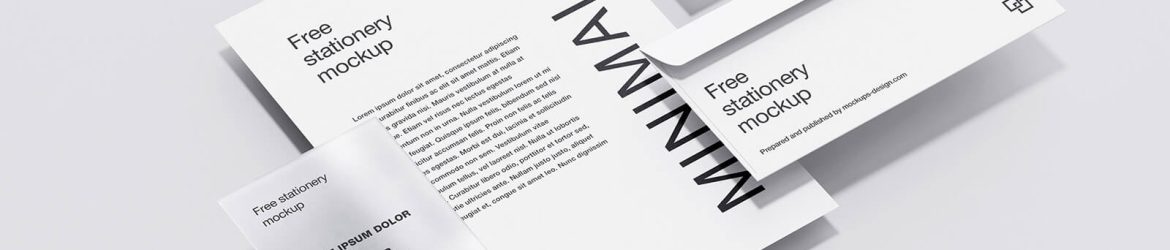 Free Stationery Minimalist Mockups PSD set
