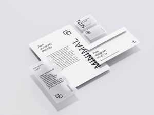 Free Stationery Minimalist Mockups PSD set