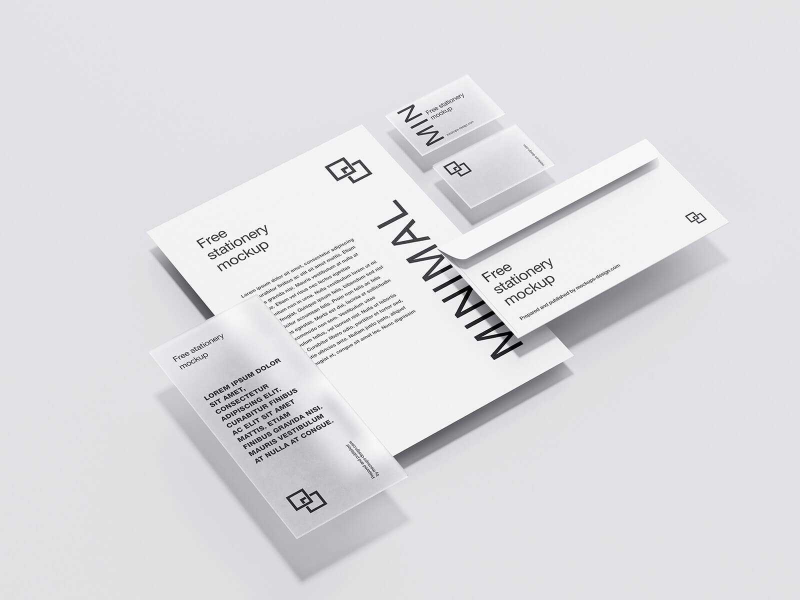 Free Stationery Minimalist Mockups PSD set
