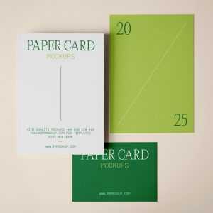 Free Stationery Paper Card Mockups