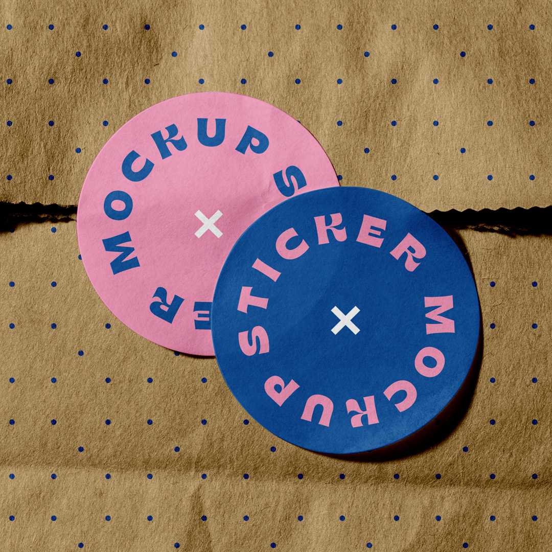 Free Stickers on a Bag Mockup