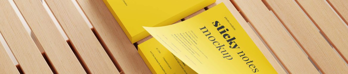 Free Sticky Note Mockup 9 PSD set Free Sticky Note Mockup 9 PSD set