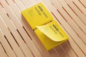 Free Sticky Note Mockup 9 PSD set
