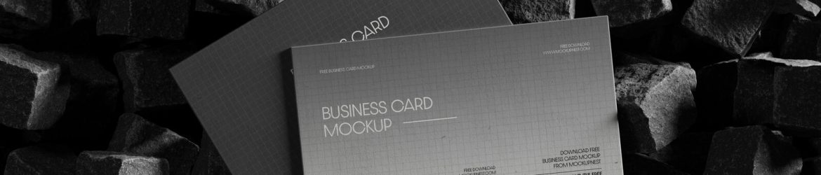 Free Stone Cubes Business Card Mockup PSD