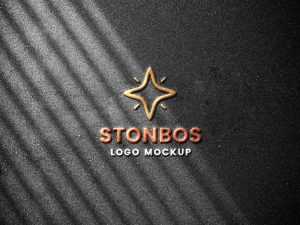 Free Stone Emboss Logo Mockup PSD