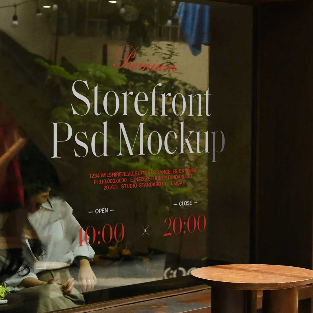 Free Storefront PSD Mockup