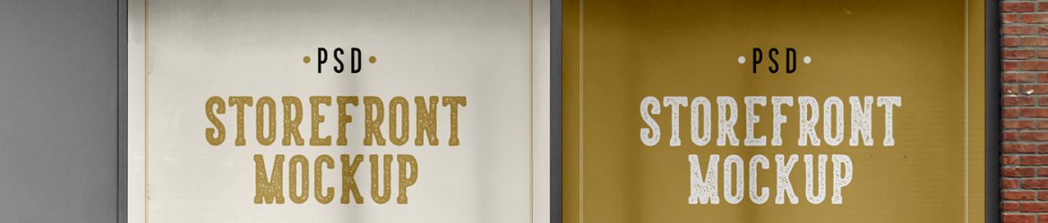 Free Storefront Window Logo Mockups