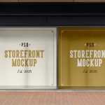 Free Storefront Window Logo Mockups