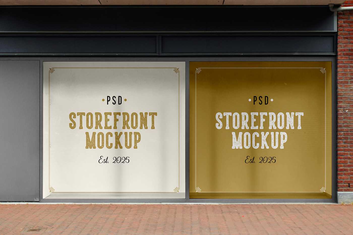 Free Storefront Window Logo Mockups