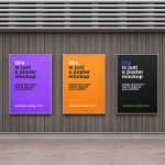 Free Street Framed Posters Mockup PSD Set