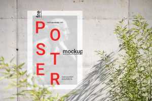 Free Street Wall Poster Mockup PSD