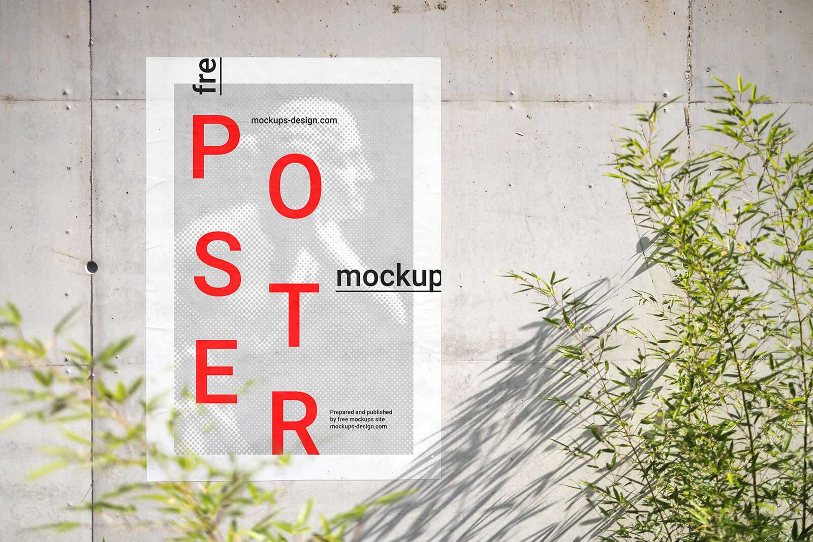 Free Street Wall Poster Mockup PSD