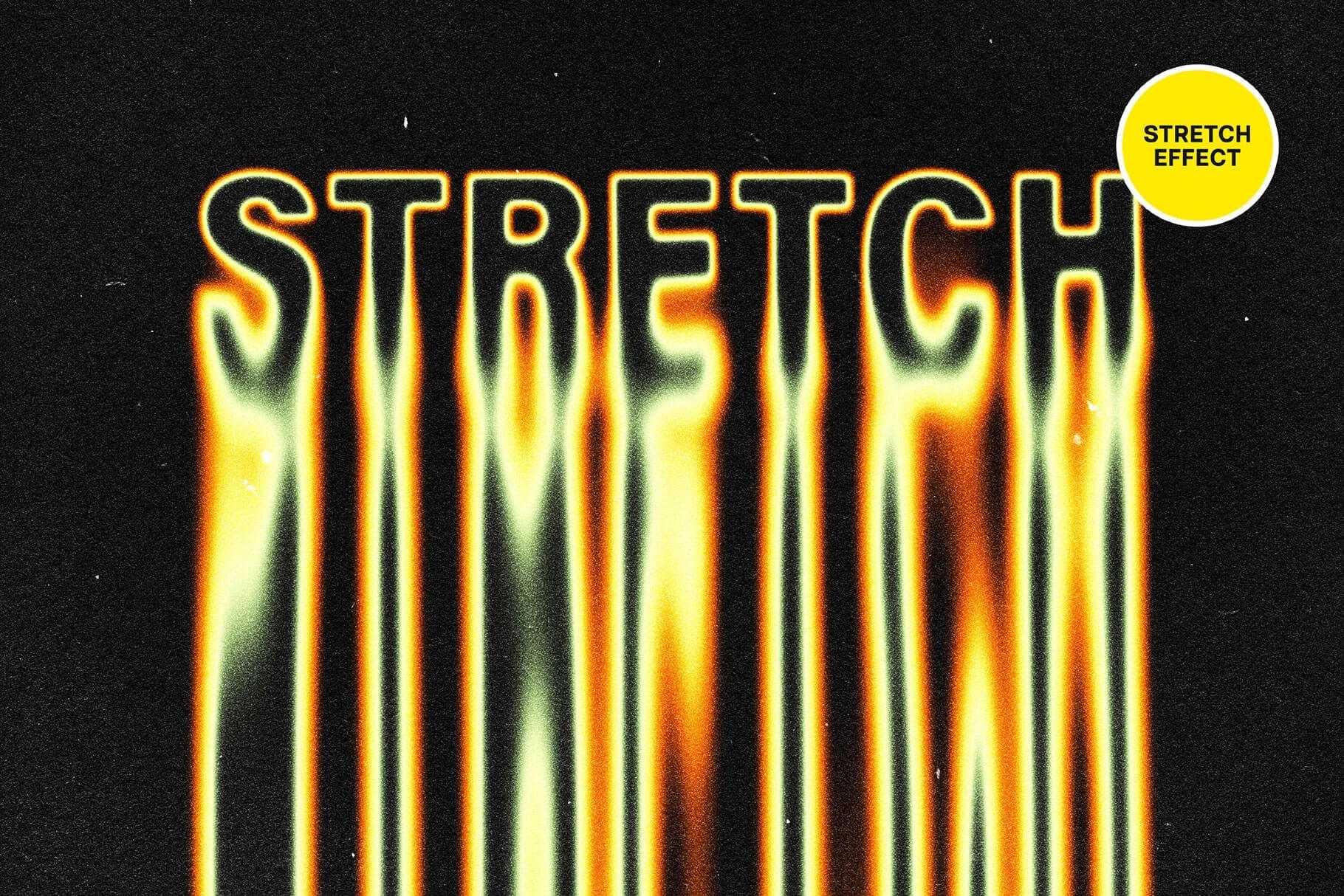 Free Stretch Melting Text Effect PSD
