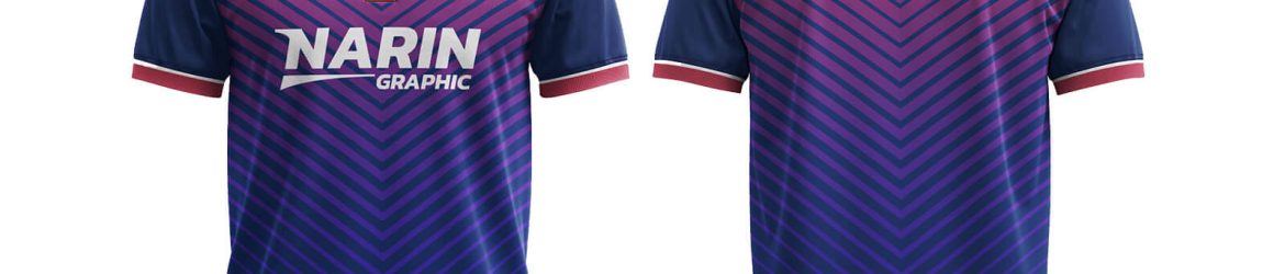 Free Strip Collar Front & Back Polo T-Shirt Mockup PSD