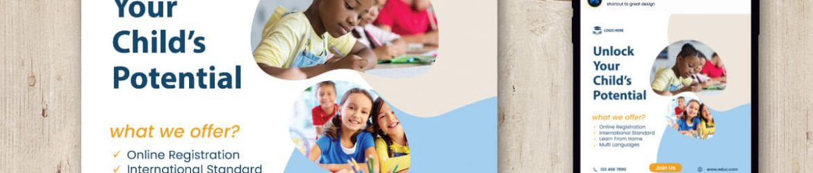 Free Students Education Social Media Design PSD Template