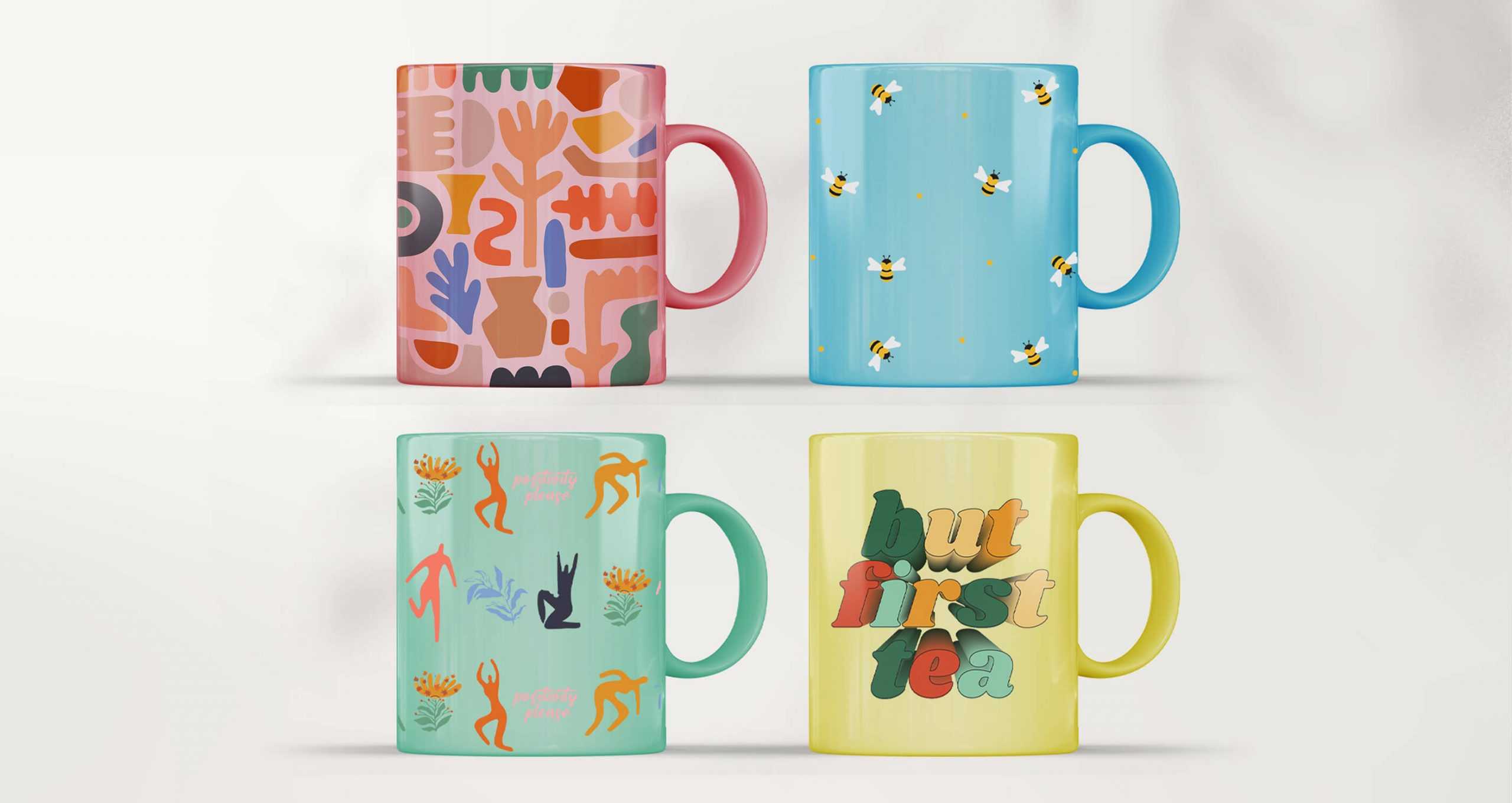 Free Sublimation Printed Mug Mockup PSD