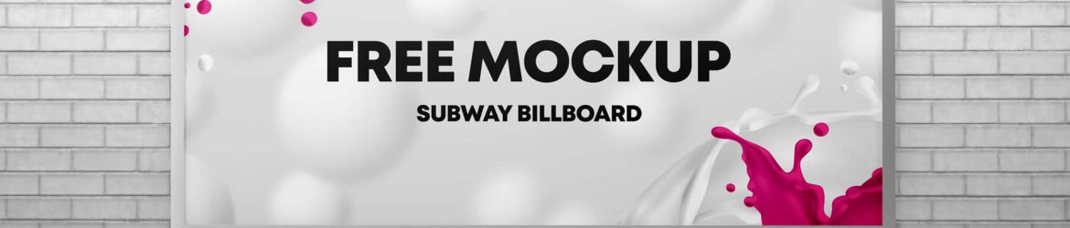 Free Subway Billboard Mockups PSD 2 Set