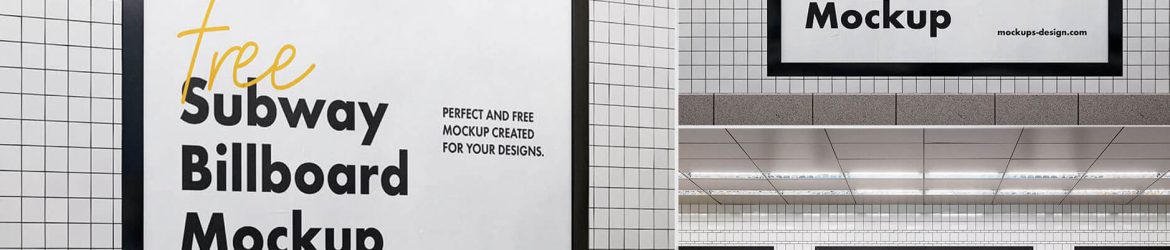 Free Subway Billboard Mockups PSD set