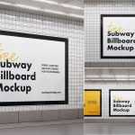 Free Subway Billboard Mockups PSD set