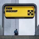 Free Subway Sign Mockup