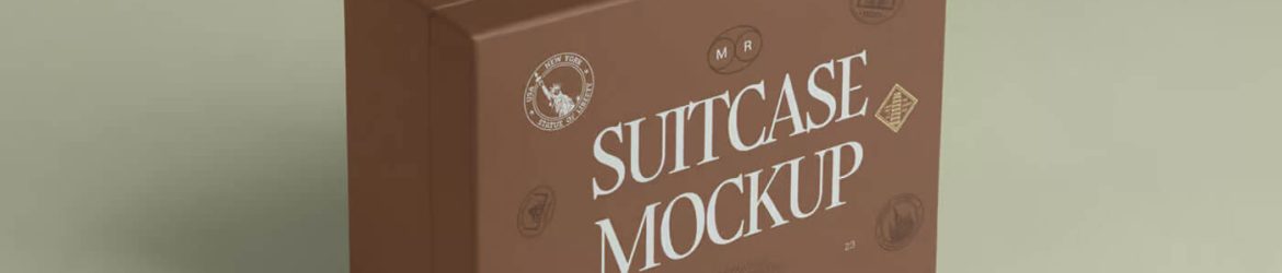 Free Suitcase / Attache Case Mockup PSD