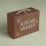 Free Suitcase / Attache Case Mockup PSD