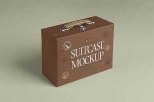 Free Suitcase / Attache Case Mockup PSD