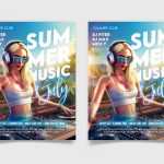 Free Summer DJ Music Party 2023 Flyer + Instagram Post PSD Template