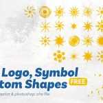 Free Sun Logo, Symbol Star Shape Photoshop Custom Shapes File