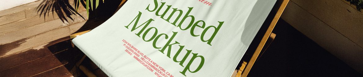 Free Sunbed On Terrace Mockup