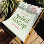 Free Sunbed On Terrace Mockup